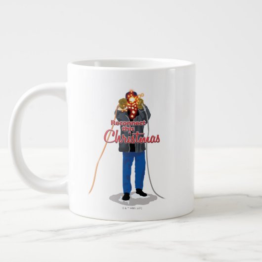 クリスマス休暇 |このクリスマスに再接続 ジャンボコーヒーマグカップ (左)