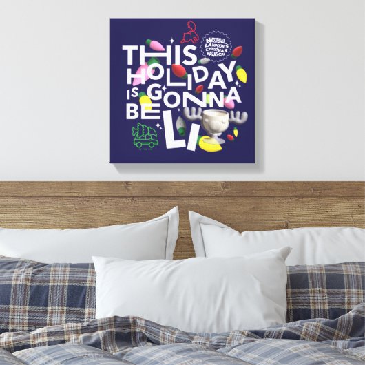 クリスマス休暇 |この休日はライトアップされる キャンバスプリント (インサイチュ (寝室))