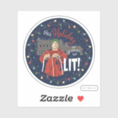 クリスマス休暇 |この休日はライトアップされる シール (シート)