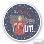 クリスマス休暇 |この休日はライトアップされる シール (正面)