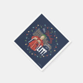 クリスマス休暇 |この休日はライトアップされる スタンダードカクテルナプキン (角)