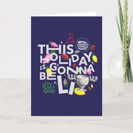 クリスマス休暇 |この休日はライトアップされる ノートカード (正面)