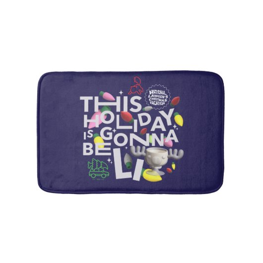クリスマス休暇 |この休日はライトアップされる バスマット (正面)