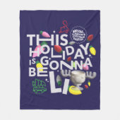 クリスマス休暇 |この休日はライトアップされる フリースブランケット (正面)