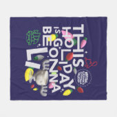 クリスマス休暇 |この休日はライトアップされる フリースブランケット (正面(横))