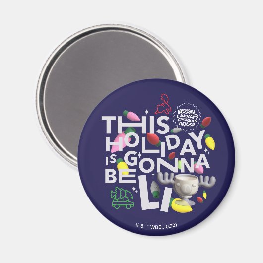 クリスマス休暇 |この休日はライトアップされる マグネット (正面/裏面)