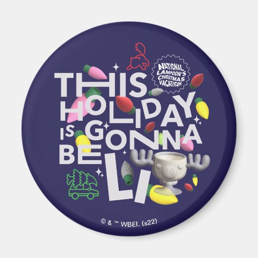 クリスマス休暇 |この休日はライトアップされる マグネット (正面)