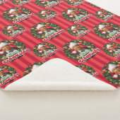 クリスマス休暇 |クラメリーークマスパターン シェルパブランケット (3/4)