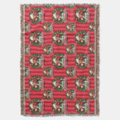 クリスマス休暇 |クラメリーークマスパターン スローブランケット (正面縦)