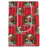 クリスマス休暇 |クラークメリーマスパターン ミディアムペーパーバッグ (裏面)