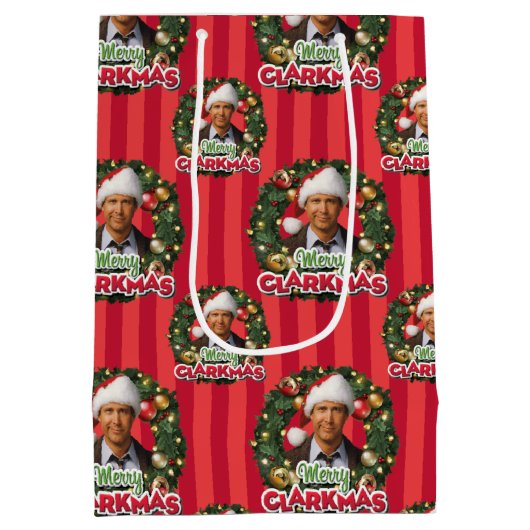 クリスマス休暇 |クラークメリーマスパターン ミディアムペーパーバッグ (裏面)