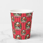 クリスマス休暇 |クラークメリーマスパターン 紙コップ (裏面)