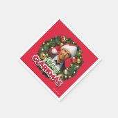 クリスマス休暇 |クラークメリーマス スタンダードカクテルナプキン (角)