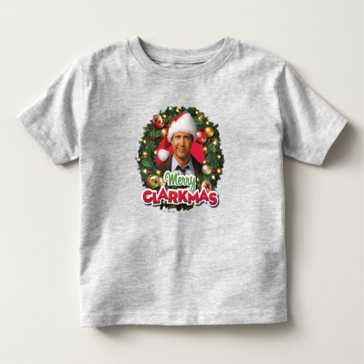 クリスマス休暇 |クラークメリーマス トドラーTシャツ (正面)
