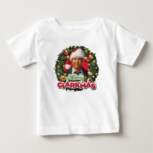 クリスマス休暇 |クラークメリーマス ベビーTシャツ (正面)