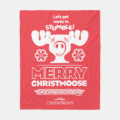 クリスマス休暇 |クリスメリートムース フリースブランケット (正面)