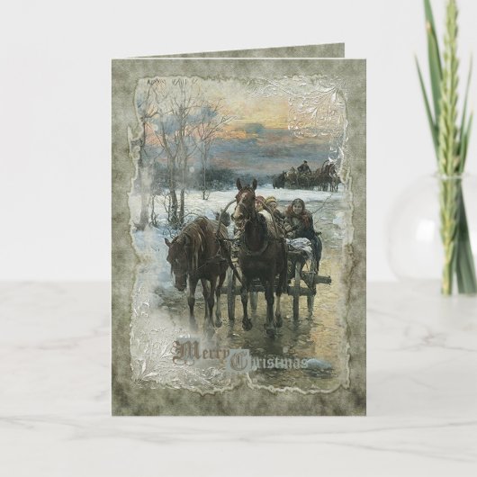 クリスマス休暇 – グリーティングカード シーズンカード (正面)