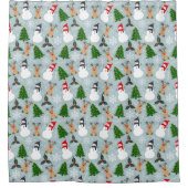 クリスマス休暇 シャワーカーテン (正面)