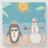 クリスマス休暇 ストーンコースター (正面)