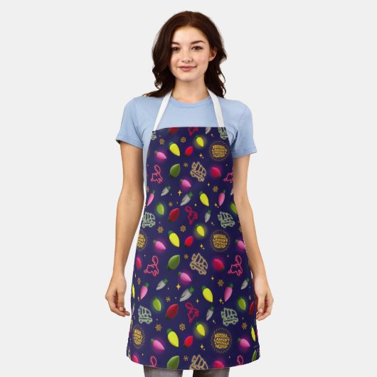 クリスマス休暇 |ホリデーパターン エプロン (着用した状態)