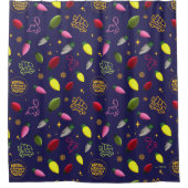 クリスマス休暇 |ホリデーパターン シャワーカーテン (正面)