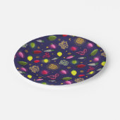 クリスマス休暇 |ホリデーパターン ペーパープレート (アングル)