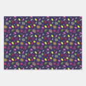 クリスマス休暇 |ホリデーパターン ラッピングペーパーシート (正面3)