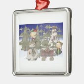 クリスマス休暇 メタルオーナメント (左)