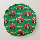 クリスマス休暇 |最も明るい電球のパターンではありません ラウンドクッション (裏面)