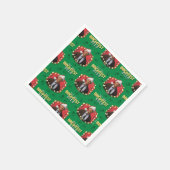 クリスマス休暇 |最も明るい電球パターンではない スタンダードカクテルナプキン (角)