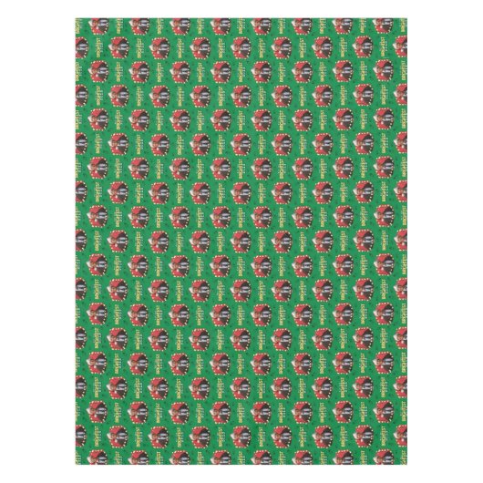 クリスマス休暇 |最も明るい電球パターンではない テーブルクロス (正面)