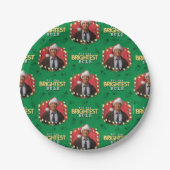 クリスマス休暇 |最も明るい電球パターンではない ペーパープレート (正面)