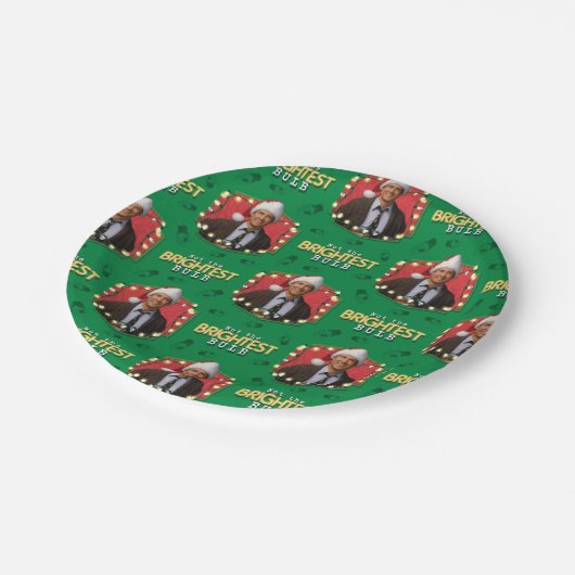 クリスマス休暇 |最も明るい電球パターンではない ペーパープレート (アングル)