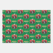 クリスマス休暇 |最も明るい電球パターンではない ラッピングペーパーシート (正面3)