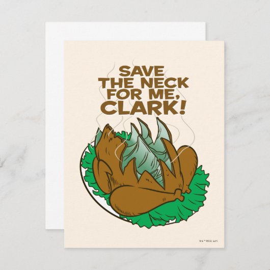 クリスマス休暇 私に|救首を贈ってくれ、クラーク！ ノートカード (正面/裏面)