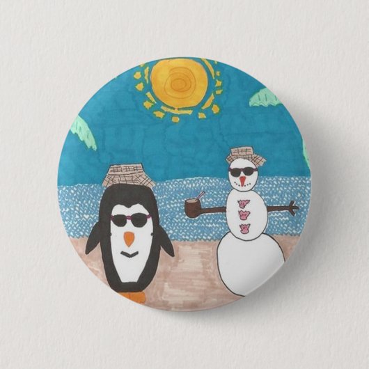 クリスマス休暇 缶バッジ (正面)