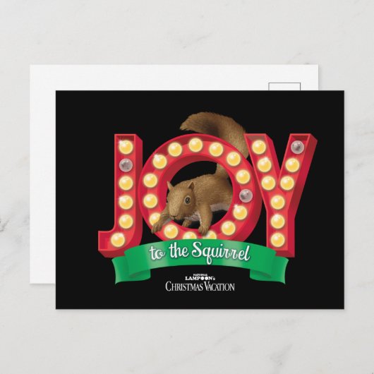 クリスマス休暇 | Joy to the Squirrel ポストカード (正面/裏面)