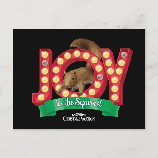 クリスマス休暇 | Joy to the Squirrel ポストカード (正面)