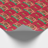 クリスマス休暇 | Joy to the Squirrel Pattern ラッピングペーパー (角)