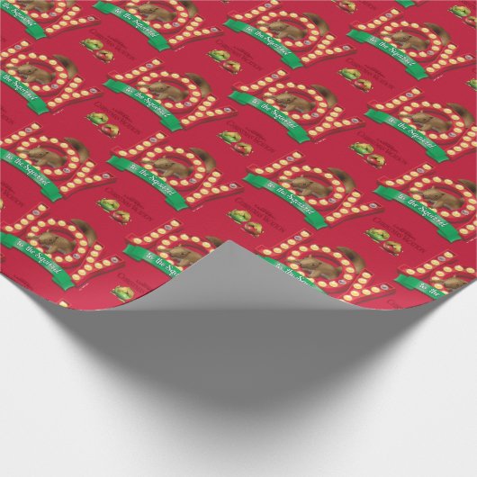 クリスマス休暇 | Joy to the Squirrel Pattern ラッピングペーパー (角)