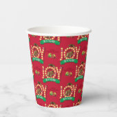 クリスマス休暇 | Joy to the Squirrel Pattern 紙コップ (裏面)