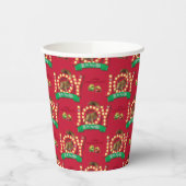 クリスマス休暇 | Joy to the Squirrel Pattern 紙コップ (左)