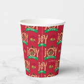 クリスマス休暇 | Joy to the Squirrel Pattern 紙コップ (右)