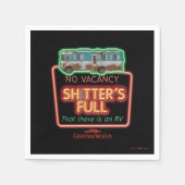 クリスマス休暇 | Sh*tterの完全ネオン記号 スタンダードカクテルナプキン (正面)