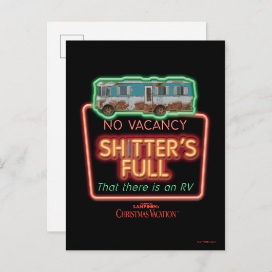クリスマス休暇 | Sh*tterの完全ネオン記号 ポストカード (正面/裏面)