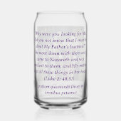 クリスマス伝統的に訪れたいミステリーがグラスに ガラス缶 (裏面)