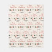 クリスマス伝統的のホットココとクッキー フリースブランケット (正面)