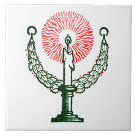 クリスマス伝統的キャンドル タイル