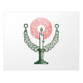 クリスマス伝統的キャンドル ノートパッド