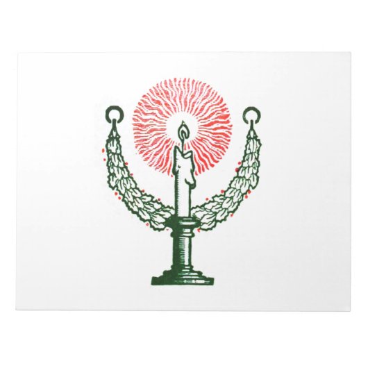 クリスマス伝統的キャンドル ノートパッド (正面)